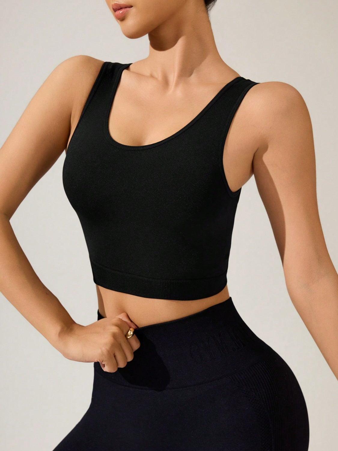 Crisscross Cropped Active Tank