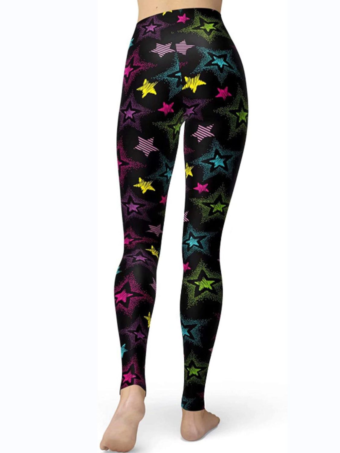 Abstract Print High Waist Active Leggings