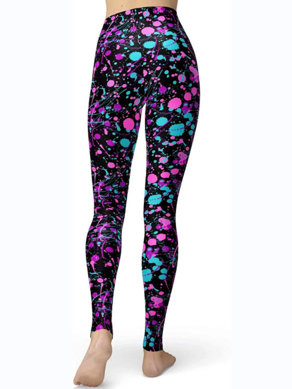 Abstract Print High Waist Active Leggings